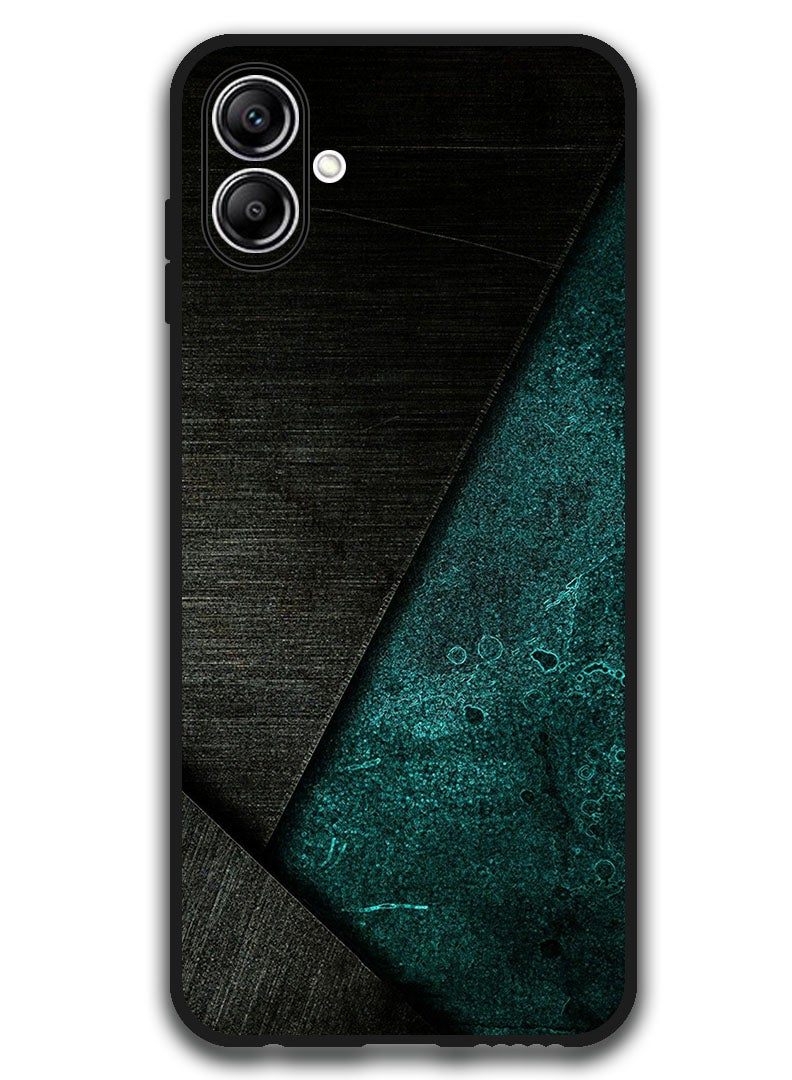 Theodor Case Compatible with Samsung Galaxy A07 6.7 Inch Protection Shockproof Bumper Cover Black Dark Green Pattern - Image 1